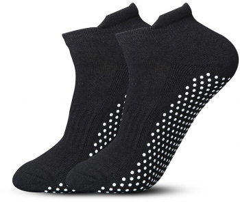 Sosete sport antiderapante scurte Lerods pentru fitness yoga balet dans culoare negru marime 36-42 