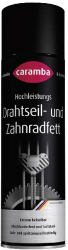 Spray lubrifiere cabluri de otel si pinioane roti dintate CARAMBA Vaselina grafitata 500 ml 