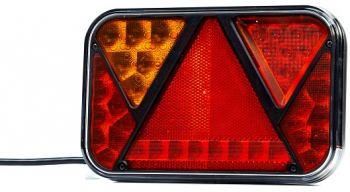 Stop lampa spate cu LED 12/24V 200x130x50mm montare surub cu spatiu 150mm cablu 1m cu indicator led cu lumini nr inmatriculare cu 