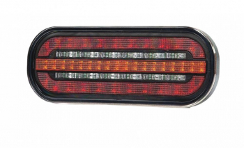 Stop lampa spate LED Fristom FT-320 LED DI 12/36V 195x75x35mm cu cablu 0 97m cu semnalizare dinamica 90mm distanta intre suruburi 