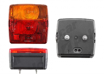 Stop lampa spate remorca 12/24V fara lampa numar cu semnalizare pozitie si stop frana 107x99x54mm distanta intre suruburile de fixare 45 