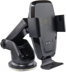 Suport auto cu incarcator wireless AMIO PHW-05 fixare cu ventuza incarcare Qi cu brat reglabil 