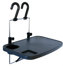 Suport multifunctional auto Carpoint pentru laptop bauturi mancare cu fixare pe volan sau spatarul scaunului sustine pana la 10kg 