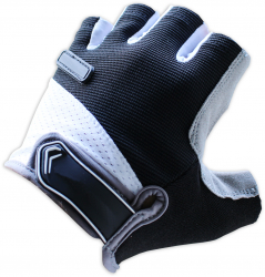 Manusi ciclism Lerods pentru bicicleta si fitness cu protectie palma din material respirabil culoare neagru cu alb marime XL 