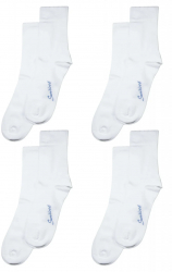 Set Overall 4 perechi de sosete Medical cu Lycra pentru diabetici dama - Alb 36-40 