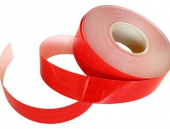 Banda reflectorizanta adeziva rosie tip fagure 5cm x 25m 