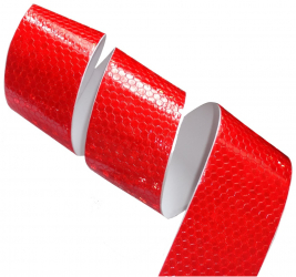 Banda reflectorizanta AERZETIX 5 cm x 4.5 m rosu 