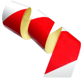 Banda reflectorizanta AERZETIX C12455 5 cm x 4.5 m rosu si alb 