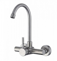 Baterie bucatarie prindere perete pipa lebada mobila inox satinat TRENDY S 