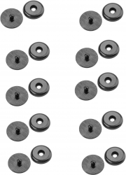Clipsuri blocare catarama centura siguranta universal 16 mm negru - 10 buc 