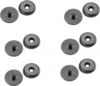 Clipsuri blocare catarama centura siguranta universal 16 mm negru - 6 buc 