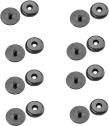 Clipsuri blocare catarama centura siguranta universal 16 mm negru - 8 buc 
