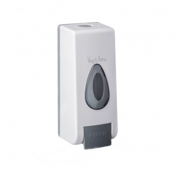Dozator manual de sapun lichid/dezinfectant 350 ml montare perete 70 x 70 x 190  mm plastic ABS alb 