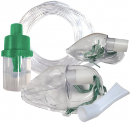 Kit accesorii pentru aparatele de aerosoli Sanity masca copii si adulti pahar de nebulizare piesa bucala furtun 