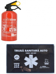 Kit auto Basic - stingator auto + trusa sanitara 