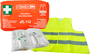 KIT TRUSA medicala si vesta reflectorizanta 