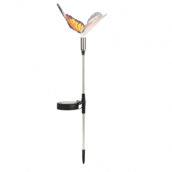 Lampa solara decorativa cu LED 65 cm model fluture multicolor 