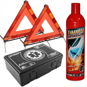 Pachet Complet Auto Siguranta Rutiera iMK® Omologat U.E - Trusa Medicala Valabil 5 ani 