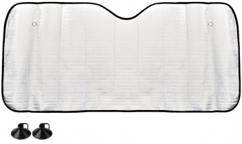 Parasolar argintiu din spuma epe 130x60 ventuze incluse 