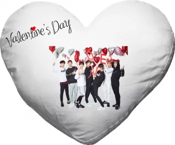 Perna personalizata bts inima poliester 