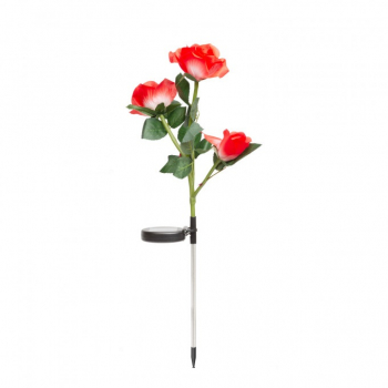 Set 2 lampi solare decorative 6 micro-LED-uri RGB model trandafir 