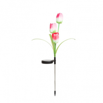 Set 2 lampi solare decorative 8 micro-LED-uri RGB model lalea 