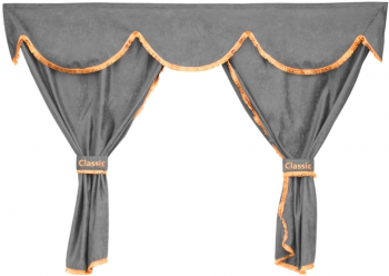 Set perdelute parbriz cabina camion universale gri 240x100 cm