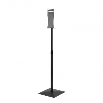 Suport pentru dozator de sapun/dezinfectant inaltime reglabila 150 cm 30 5 x 30 5 cm metal negru 