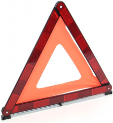 Triunghi reflectorizant iMK R plastic rosu AN 