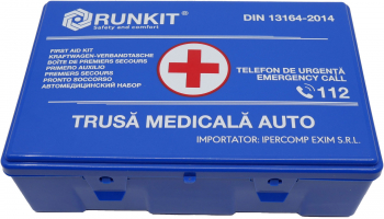 Trusa sanitara auto conform DIN13164 certificata RAR albastra RUNKIT 