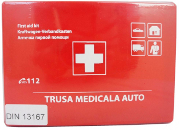 Trusa sanitara auto moto mini 5 ani rosie DIN13167 