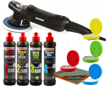 Masina polisat orbitala RUPES LHR21ES BigFoot cu set polish Menzerna 4 pasi PP-11403.M4 