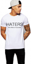 Tricou barbati alb - Haters M 