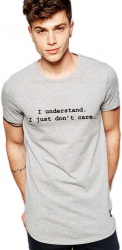 Tricou gri barbati - I understand S 