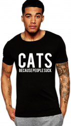 Tricou negru barbati - Cats M 