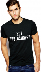 Tricou negru barbati - Not Photoshoped L 
