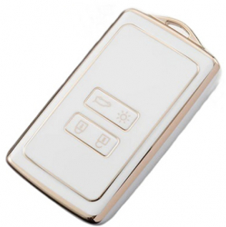 Husa alb pentru cartela Renault Koleos Captur Megane Clio Kadjar Scenic Talisman Zoe Arkana Dacia Sandero Stepway Duster Logan Jogger 