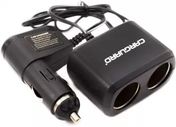 Priza dubla pentru incarcator auto cu cablu + USB 1A - CARGUARD 