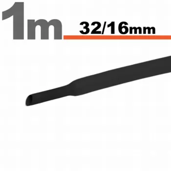 Tub Termocontractibil Negru &bull 32 0 / 16 0 mm 