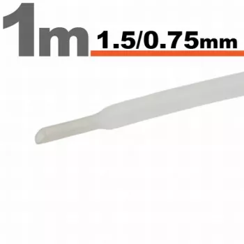 Tub termocontractibilTransparent &bull 1 5 / 0 75 mm 