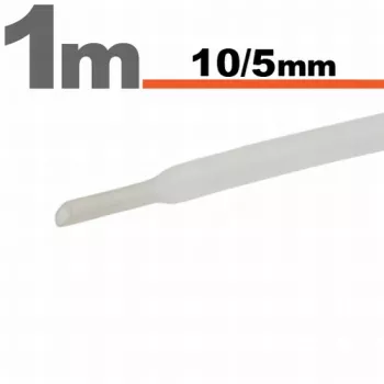 Tub termocontractibilTransparent &bull 10 / 5 mm 