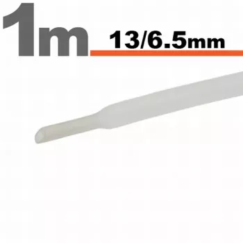 Tub termocontractibilTransparent &bull 13 / 6 5 mm 