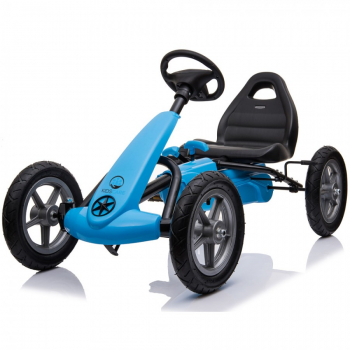 Kart cu pedale si roti gonflabile Karera Kidscare Albastru 