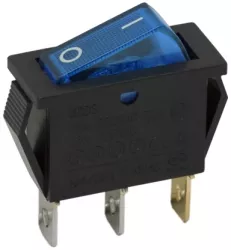 Interupator basculant 1 circuit 10A-250V OFF-ON lumini de albastru 