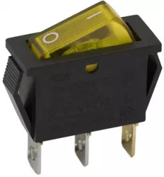 Interupator basculant 1 circuit 10A-250V OFF-ON lumini de galben 