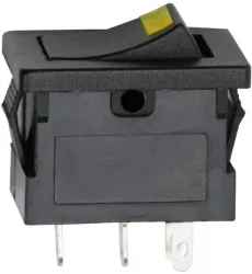 Interupator basculant 1 circuit 15A-12VDC OFF-ON cu LED galben 