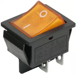 Interupator basculant 1 circuit 16A-250V OFF-ON lumini de galben 