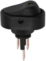 Interupator basculant 1 circuit 20A-12VDC OFF-ON cu LED galben 