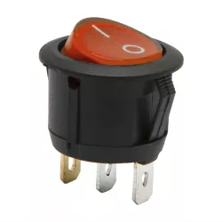 Interupator basculant 1 circuit 6A-250V ON-OFF lumina rosie 