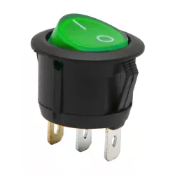 Interupator basculant 1 circuit 6A-250V ON-OFF lumina verde 